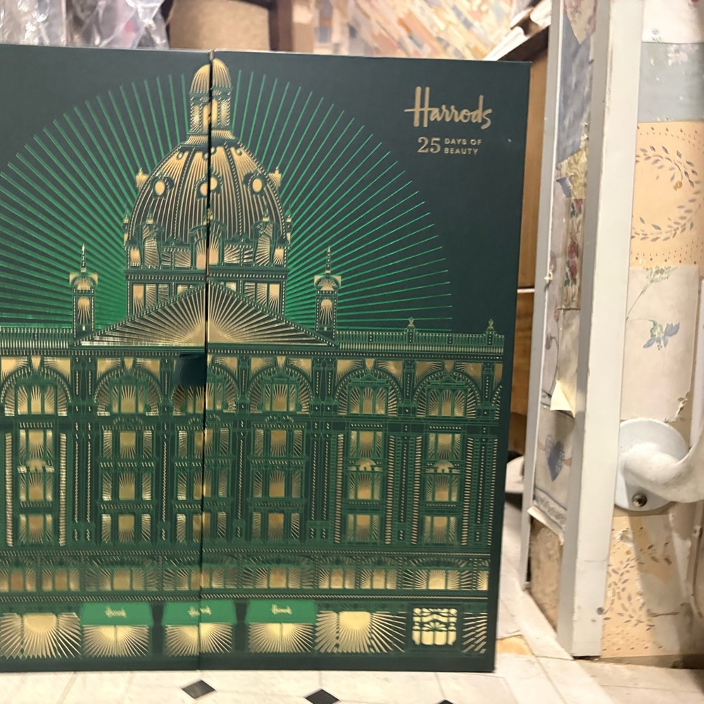 Harrods Green and Gold Advent Calendar - Box only